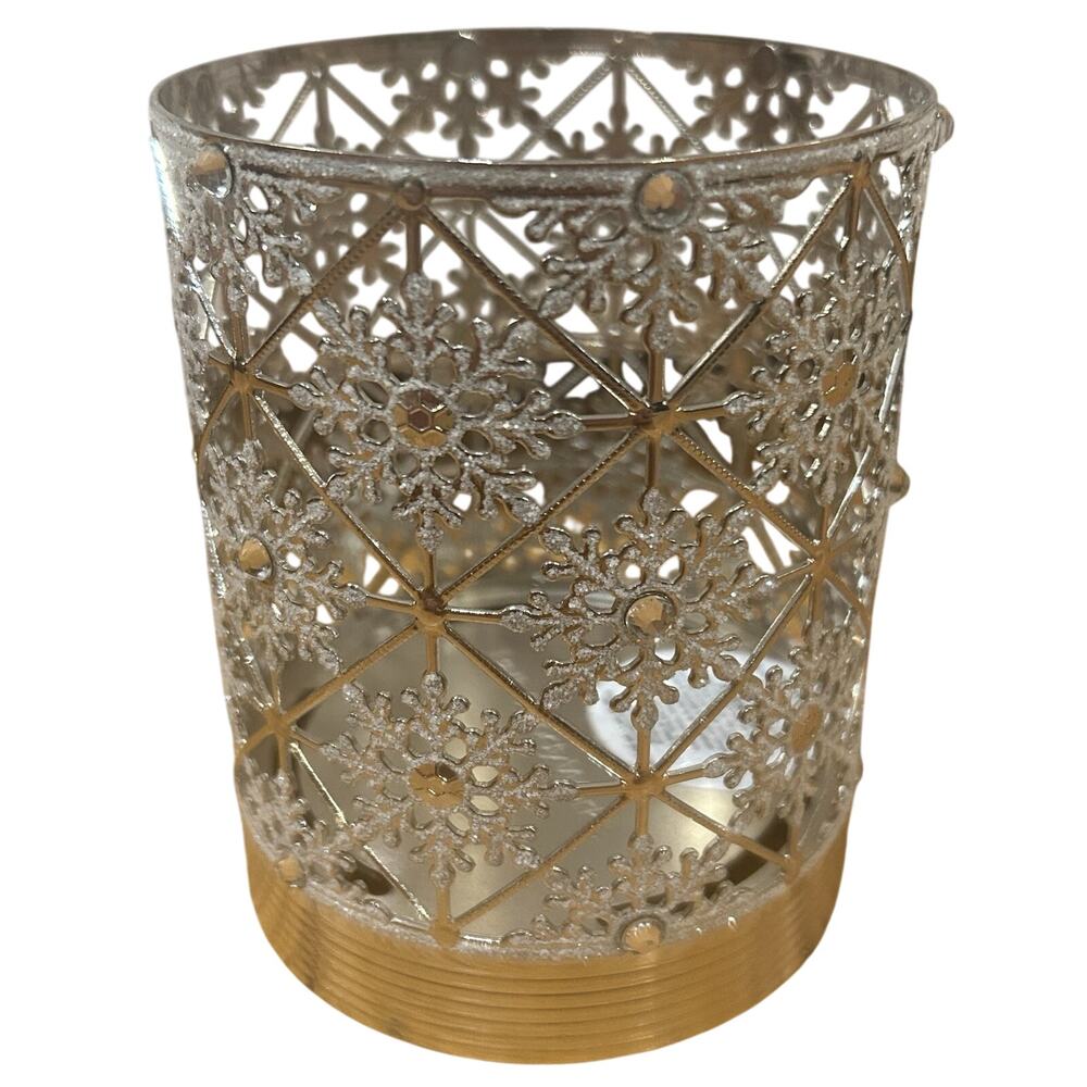 New Bath & Body Works Geo Snowflake Single Wick Candle Holder - Picture 2 of 7